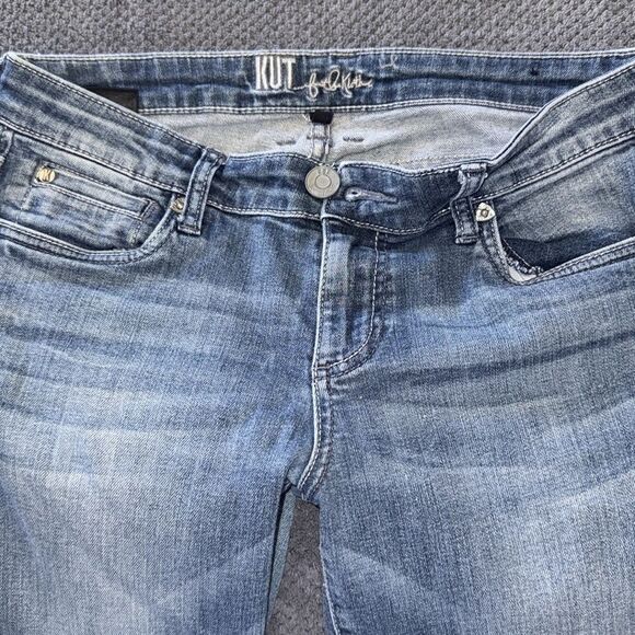 KUT from the Kloth Blue Bootcut Mid Rise Stretch Jeans Size 6 - Picture 3 of 7
